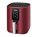 ELXSZJ XTZJ 5.2QT Digital Air frytkownica z tosterem, piecem i piecem beztłuszczowym, 1350 W z 8 wstępnie ustawionymi funkcjami, ekran dotykowy LED, przypomnienie o shake, zdejmowany kosz, bez BPA i PFOA