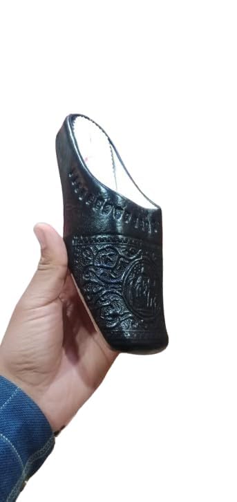 ladies slippers,leather house slippers for women,women's slippers, shoes slippers with à heel, blue slippers,house slippers leather slipper,house shoeshouse,handmade shoes for women (Black, 8 US)