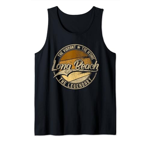 Long Beach NY | New York Vintage Distressed Camiseta sin Mangas