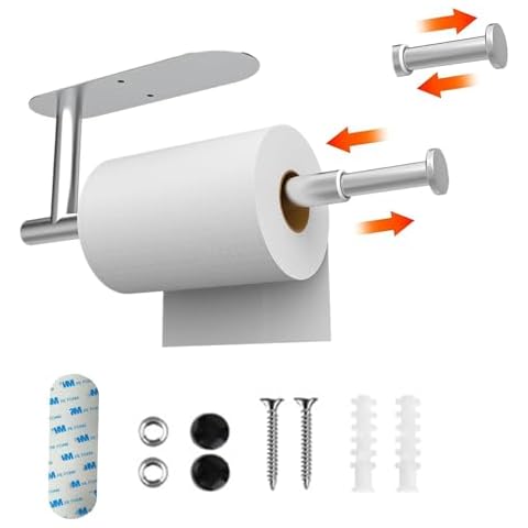 Adjustable Under Cabinet Paper Towel Holder Cover