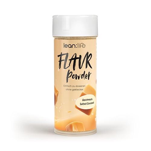 Lean:Life FLAVR Powder 60g Streuer - Salted Caramel – Geschmackspulver zuckerfrei & kalorienarm – Flavour Pulver für Kaffee, Porridge, Quark & Dessert