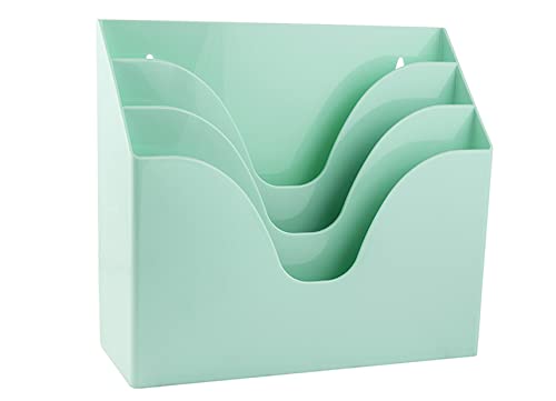 Organizador Triplo Office Verde Pastel Selado, Maxcril