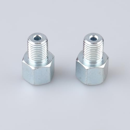 Image of AC PERFORMANCE 3 /8x24 Inverted Fittings Zinc Steel 2PCS 23mm OAL | Female inverted to male thread adapter, zinc-coated steel for automotive brake lines