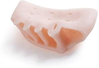 Cómodo y duradero For planchas for el dedo del pie, dedo del pie del pie de silicona cubierta del dedo del pie de la forma confortable for cinco agujeros for enderezadora Valgus Órtesis de dedo del pi