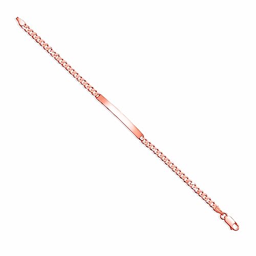 Gem Stone King Made in Italy 925 Sterling Silver Customized and Personalized Engravable ID Curb Chain Bracelet (7,7.5,8,8.5 Inch, 4MM Wide, Lobster Clasp)3