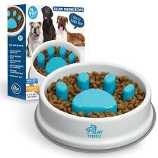 GETZET Bowl for Dog and Cat with Funny Pattern pet Slow Feeder Dog Bowl Fun No Chocking Polypropylene Bloat Stop Food Bowl - Multicolor. 1
