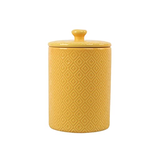 Image of 10 Strawberry Street CAN Yell Kitchen Canister Set, Set of 3, Diamond Yellow