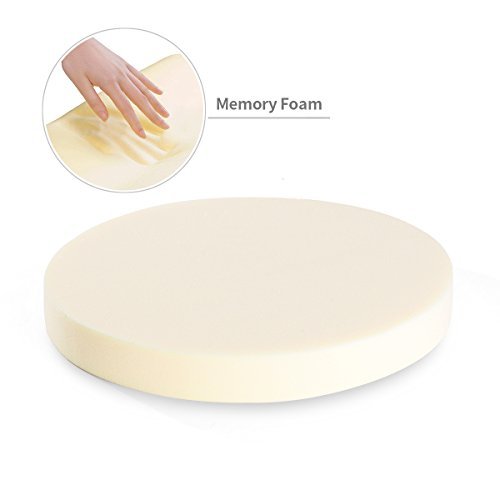 Shinnwa Bar Stool Cushions,Memory Foam Bar Stool Covers Round Cushion With Non-Slip Backing And Elastic Band 14" Black #TOP2