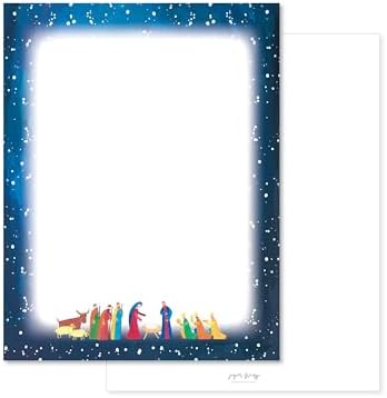 Amazon.com : Paper Frenzy Abstract Nativity Religious Christmas Holiday ...