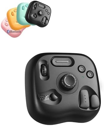 TourBox Lite Bluetooth - Compact Editing Keyboard, Artists Go-to Drawing Keypad, Works with Photoshop, CSP, Krita & More, Creative Console with Custom Software, Streamline All Workflow - Wireless