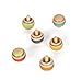 small Foot Wendekreisel-Set aus Holz, ideales Mitbringel, 6 Kreisel, Beschäftigung für Kinder ab 3 Jahren, 12606