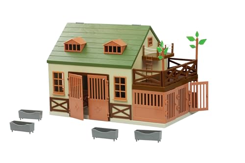 Image of Terra by Battat – 15 Pieces Animal Hospital Playset – Wooden Vet Clinic with Openable Rooftop for Farm & Safari Animals – Pretend Play Toy for Toddlers & 3+ Years