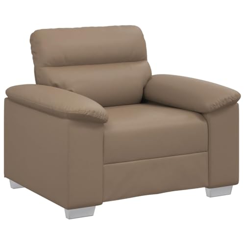 vidaXL Sillón Cuero sintético Color Capuchino 60 cm