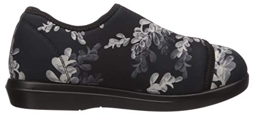 Propet Women's Cush 'N Foot Slipper, Black Floral, 8.5 Narrow #TOP5