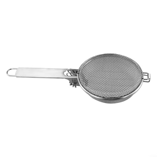 Stainless Steel Coffee Bean Roaster Tool with Wooden Handle – Portable Mesh Pan for Home, Camping & Travel Roasting – Compatible with Gas and Elec(fold 120g)