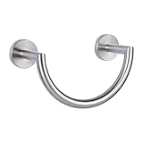 HouseAid Toallero de acero inoxidable para baño, níquel cepillado