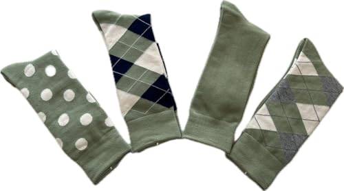 Triple M Plus Men's Dusty Sage Green Dress Socks2