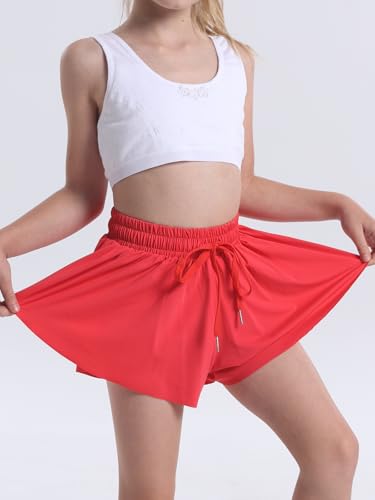 Image of Flowy Shorts for Teen Girls Athletic Running Youth Butterfly Shorts