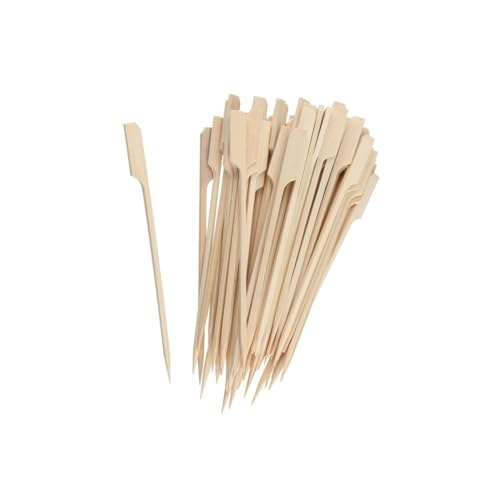 Fackelmann 50863 Lot de 50 Pics à Brochettes en Bois, Piques Apéro, Bambou, 15 cm