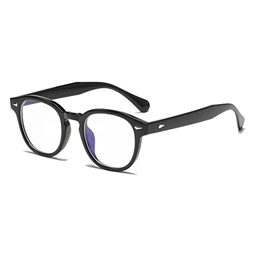 Image of Retro Round Blue Light Blocking Glasses for Men Women, Vintage Frame Non-prescription Computer Reading Eyeglasses