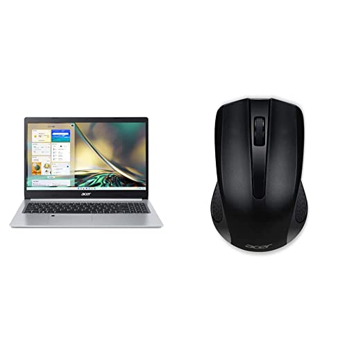 Acer Aspire 5 Laptop | 15,6 FHD Display | AMD Ryzen 7 5700U | 16 GB RAM | 1 TB SSD | AMD Radeon Graphics | Windows 11 | QWERTZ Tastatur | Silber &amp; Wireless Maus RF2.4 schwarz