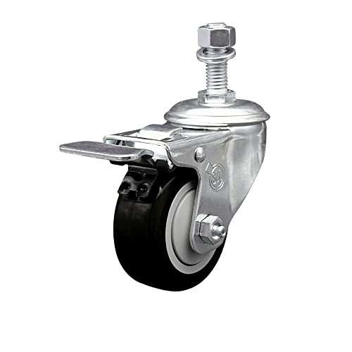 Polyurethane Swivel Threaded Stem Caster w/3.5