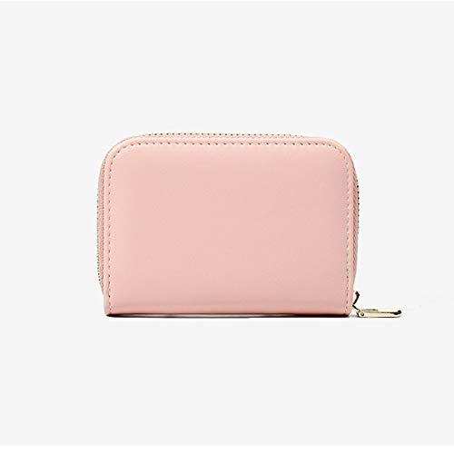 Nvkic Cute Credit Card Holders For Women Strawberry Pattern Zip-Around Faux Leather Slim Wallet For Girls Cash Coin Purse Pink Color #TOP4