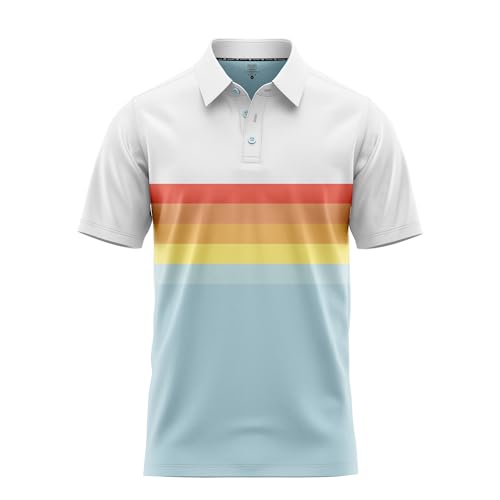 Classic Resort Wear Golf Polo– Tropical Hawaiian Men’s Performance Short