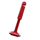 Uso multifuncional: herramienta 2 en 1 para emergencias automáticas con cortador de cinturón de seguridad con martillo de seguridad para coche.