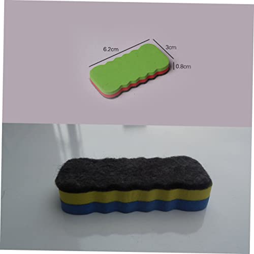 Nusitou 10Pcs Chalk Eraser Magnetic Whiteboard Magnetic Eraser Business Supplies Felt Cloth Detergent Business Supplies Whiteboard Dry-Wipe Felt Cloth Whiteboard Erasers Felt Cloth Marker #TOP2
