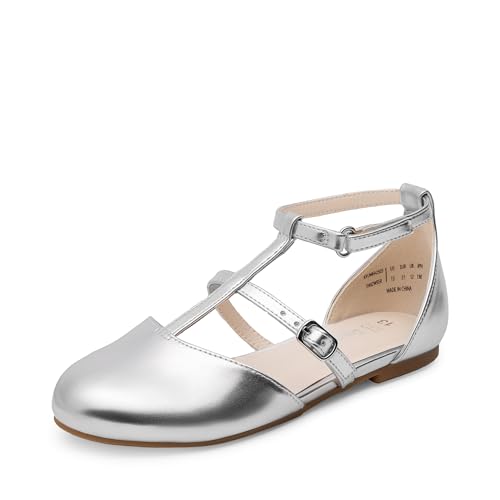 DREAM PAIRS Girls Dress Shoes Mary Jane Flats for Little Girls Party Shoes with T Strap