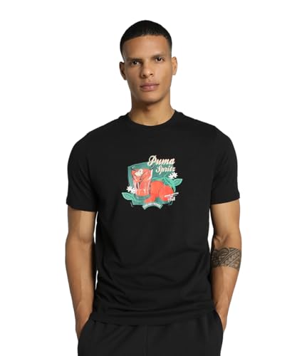 Image of Puma Men's Cotton Regular Fit T-Shirt