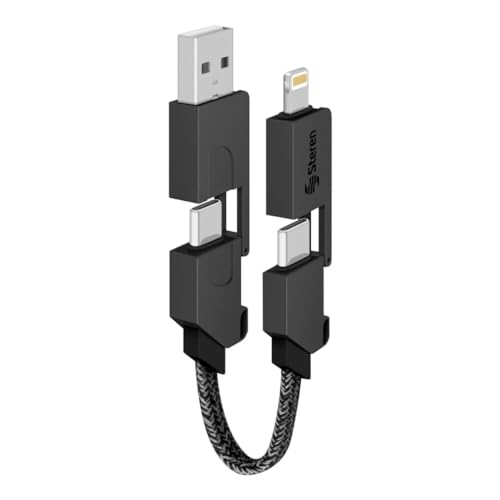 Periféricos, Home Improvement STEREN Cable/Adaptador 4 en 1, USB/USB C a Lightning/USB C