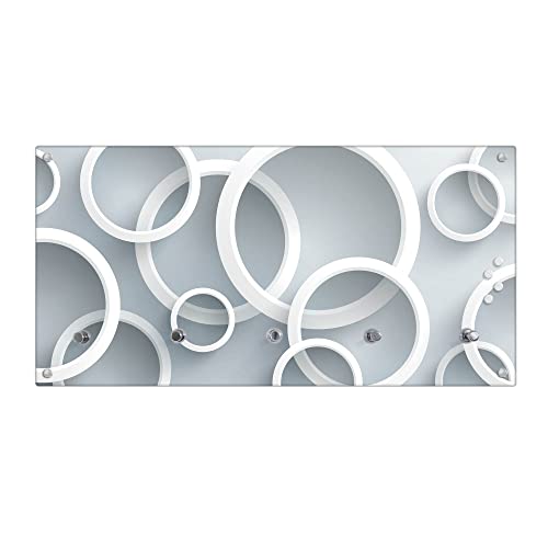 banjado® Wandgarderobe aus Echtglas/Design Garderobe 80x40x6 cm...