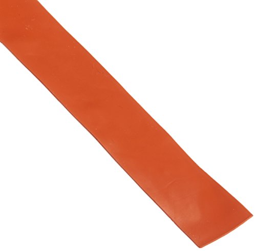 Image of Small Parts 36-005R-05m-005-036 Silicone Sheet, 50A Durometer, Smooth Finish, No Backing, 0.5 mm Thickness, 0.5 inch Width, 36 inch Length, Red