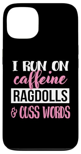 Funny Womens Caffeine and Cuss Words Ragdoll Cat Mom Lover �X�}�z�P�[�X iPhone 13 �p