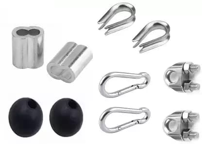 JFG Gym Machine Set of 2pcs U Lock, 2pcs s Lock, 2pcs Farul, 2pcs Eye Lock, 2pcs Black Wire Ball-picture-11