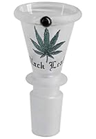 Black Leaf Glaskopf konisch sandgestrahlt