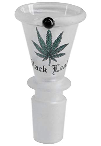 Black Leaf Glaskopf konisch sandgestrahlt