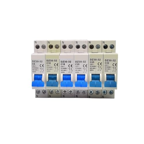 Disjoncteur DZ30-32 DPN 1P+N compact 20A à coupure rapide phase neutre