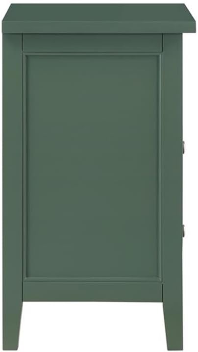 Walker Vintage Green Wood 2-Drawer Nightstand