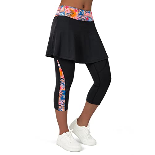 Image of ANIVIVO Skirted Legging for Women, Yoga Legging with Skirts &Women Tennis Leggings Clothes Pockets
