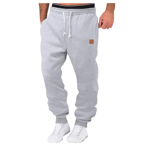Genérico Pantalones Chándal Hombre, Pantalones Cortos Hombre Casual Talla Grande con Bolsillos Y Cuerda De Bombeo Pantalón Color Sólido Sencillez Derecho Tren Pants Adecuado Otoño Invierno