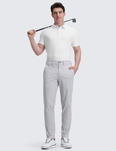 Image of CRZ YOGA All Day Comfy Golf Pants 28 inch /30 inch /32 inch /34 inch /36 inch | Decent Stretch, Wrinkle-Resistant, Casual, Slightly Tapered Leg, Flat Front, Pockets, Trousers for Men