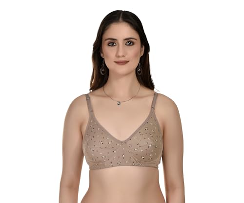 Image of Full Coverage Non Padded Non Wired Daily Use Regular Bra for Women and Girls Multicolor Size 28-40