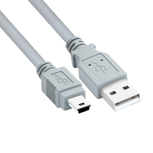 Adatto per dispositivi USB Mini-B: il cavo USB 2.0 Mini-B è stato sviluppato appositamente per periferiche dotate di connettore Mini-B. Con questo cavo è possibile collegare il dispositivo di tipo Mini-B al computer, laptop con porta USB A 2.0