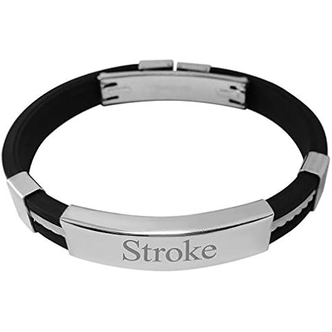 Luxury Engraved Gifts UK Stroke Mens Medic Alert Medical Bracelet - yf Cover