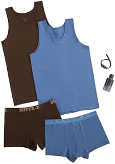 Olive Men Undershirt & Boxer Set Underwear For Men - Random Color