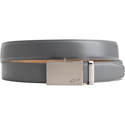 Greg Norman Men's Golf Belt W/Plaque Buckle Grey One Size Fits Most