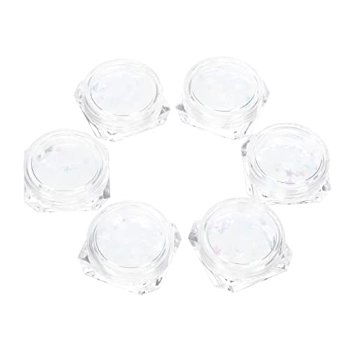 FOYTOKI 6つの ボックスの星 デザインネイルデコレーションシークイン 用キラキラ